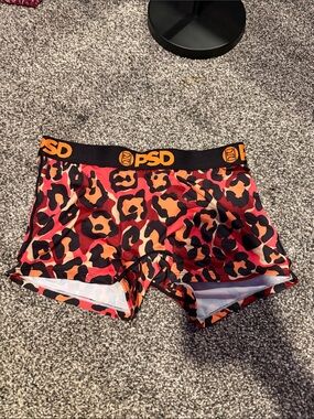 PSD Orange & Red Leopard Print Boxer Briefs